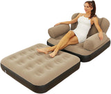 Sofá cama hinchable desplegado