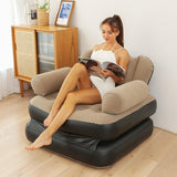 Sofá cama hinchable en modo sillón