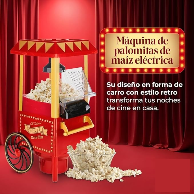 Máquina de palomitas retro