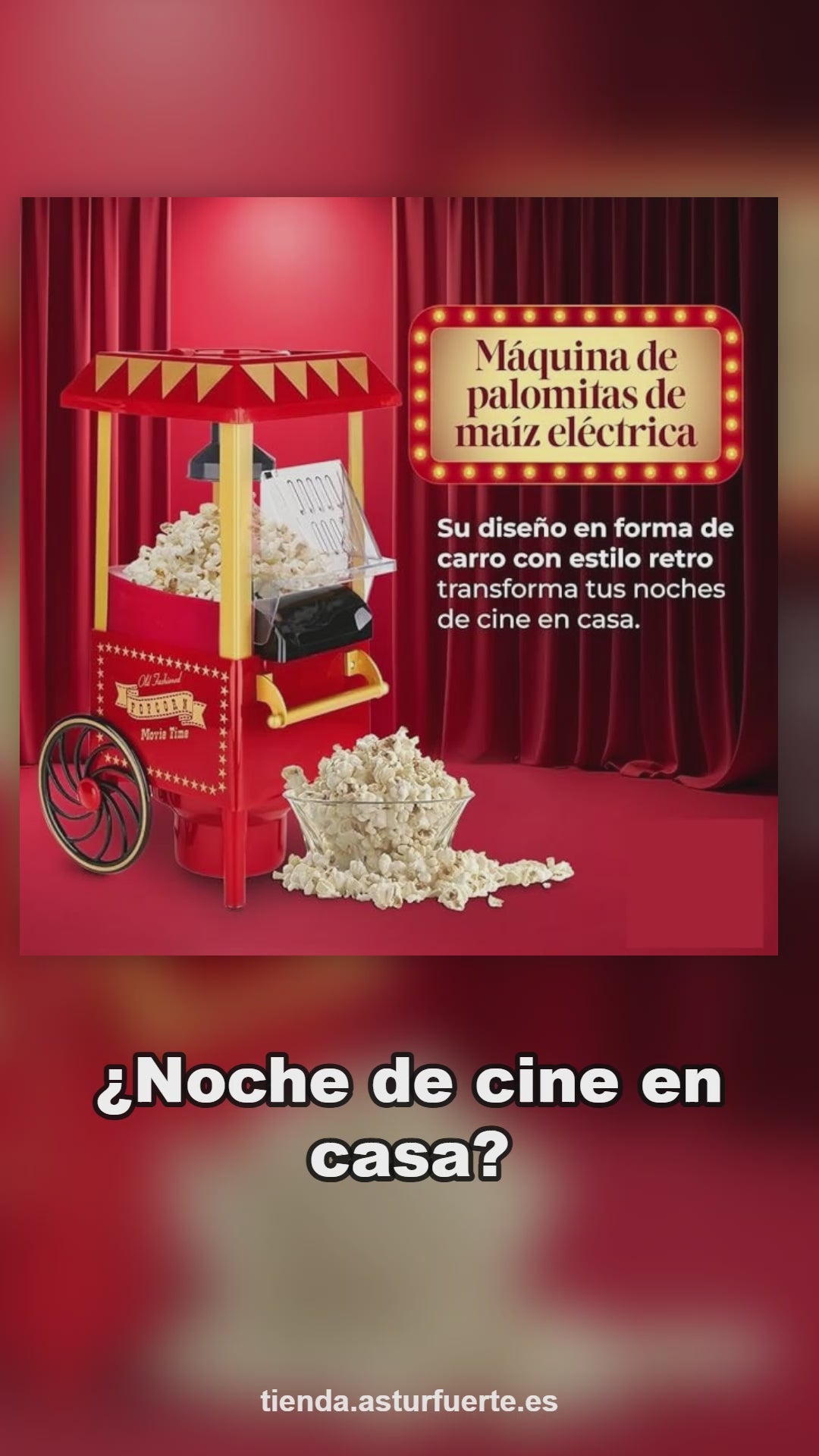 Anuncio vertical - Máquina de palomitas